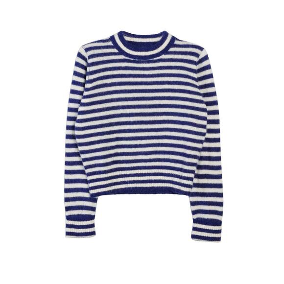 Ciao Lucia Sweaters - Ciao Lucia Prado Sweater Stripe Long Sleeve Sail - S